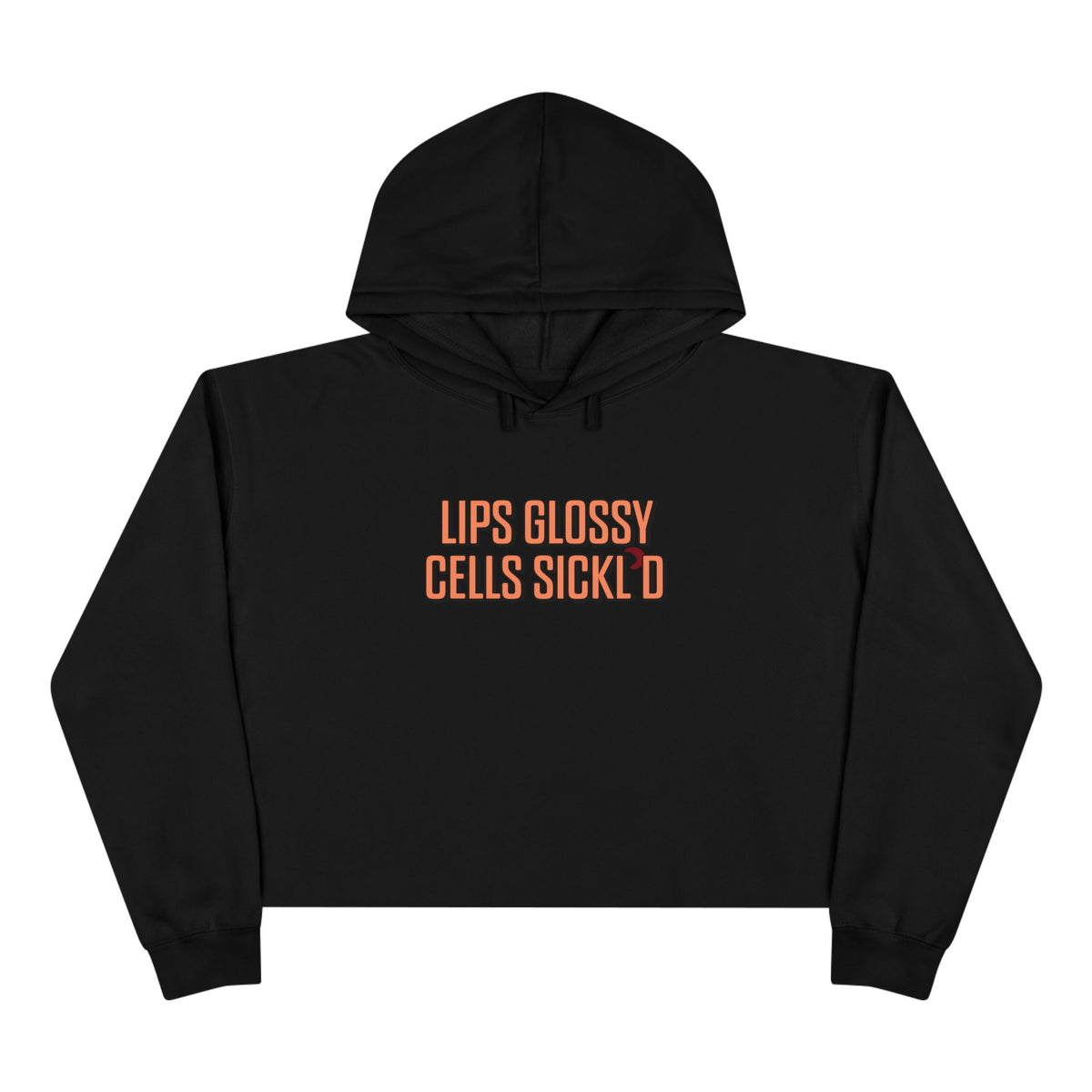 Lips Glossy, Cells Sickl'd Crop Hoodie