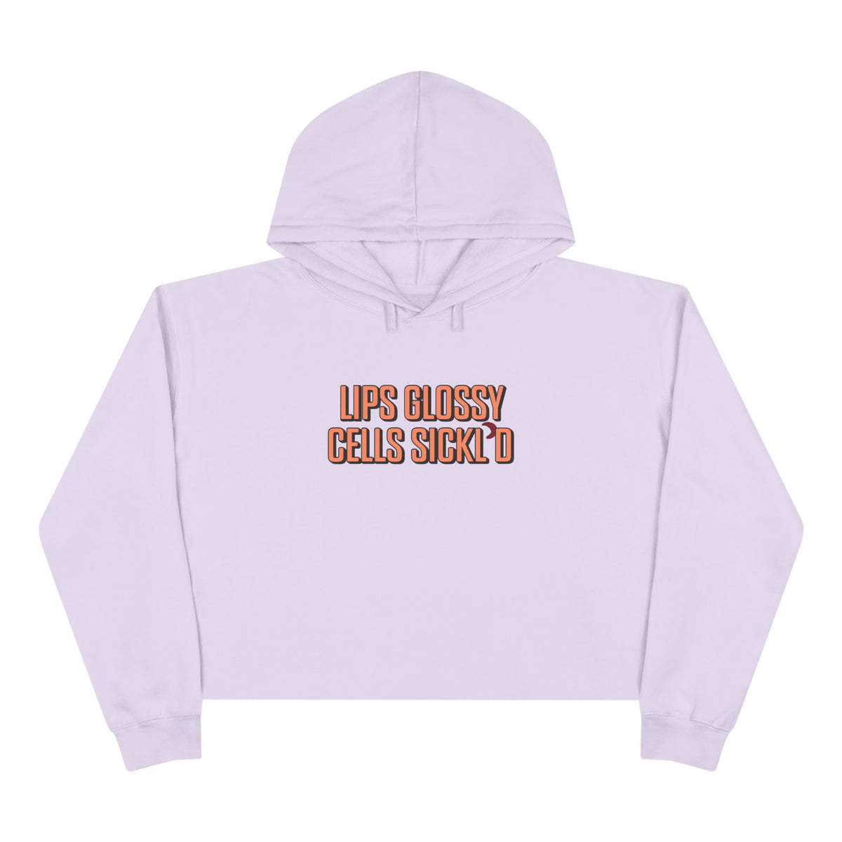 Lips Glossy, Cells Sickl'd Crop Hoodie