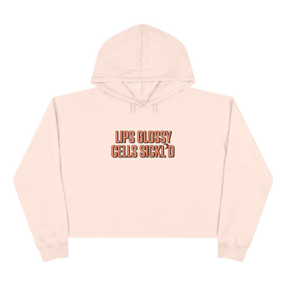 Lips Glossy, Cells Sickl'd Crop Hoodie
