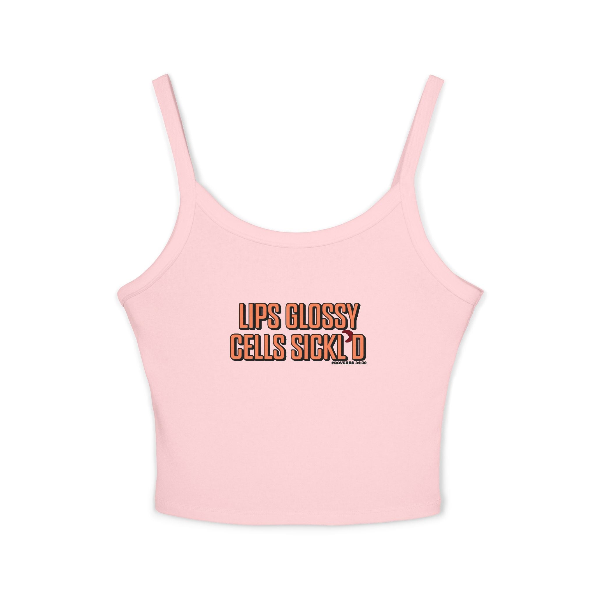 Lips Glossy, Cells Sickl'd Spaghetti Tank