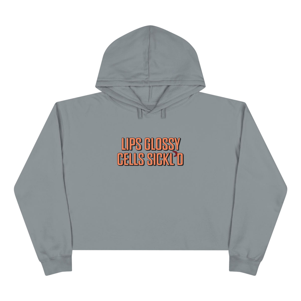 Lips Glossy, Cells Sickl'd Crop Hoodie